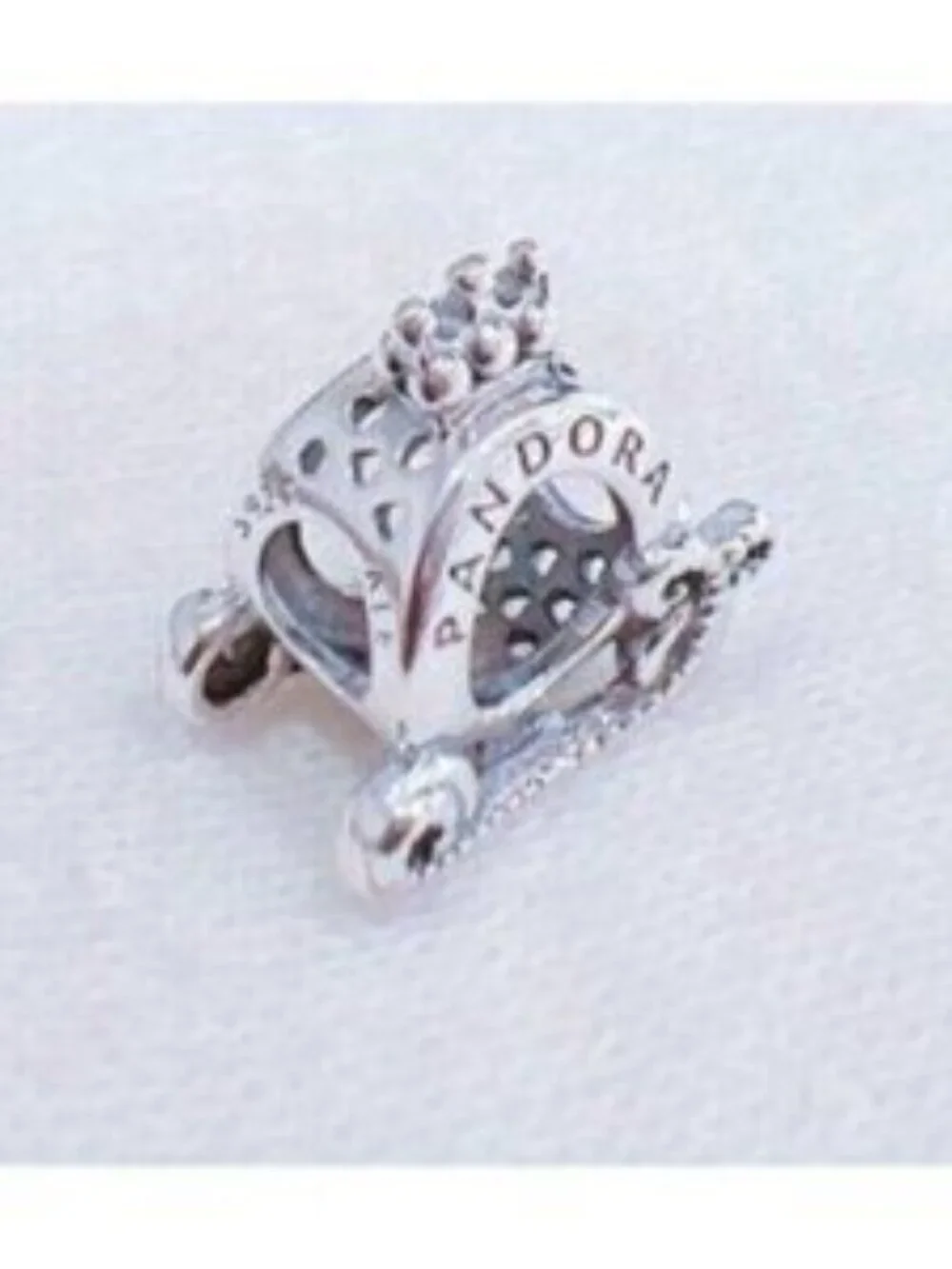 Pandora Silver Crown Charm Bracelet Accent